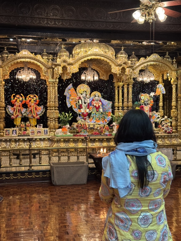 After every chaotic day, I find calm in my Kanha's presence and golden skies.